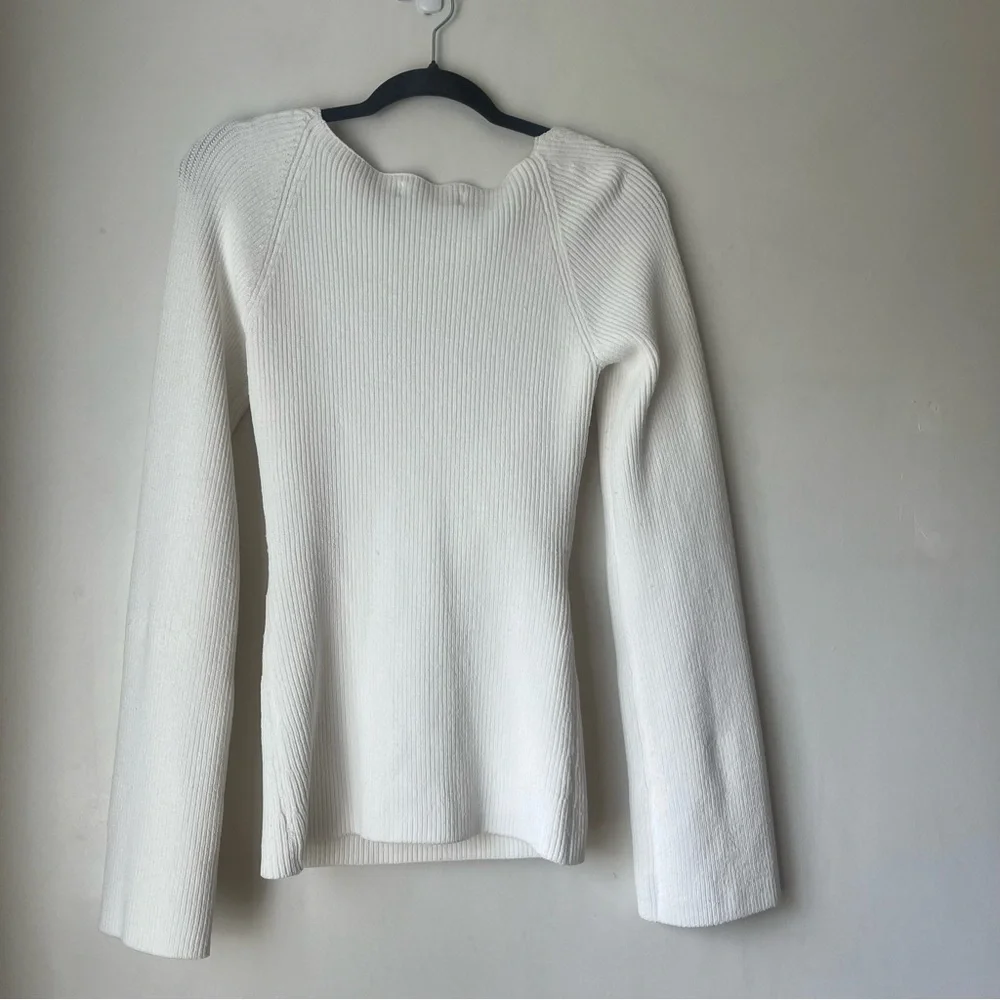 Petal & Pup Aquerelle White Stretch Knit Sweater 12 - Picture 7 of 16